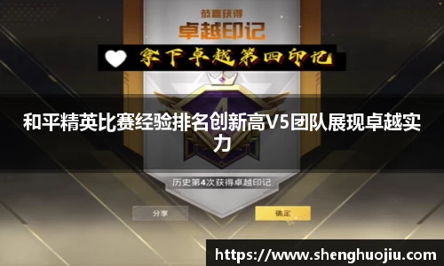 和平精英比赛经验排名创新高V5团队展现卓越实力